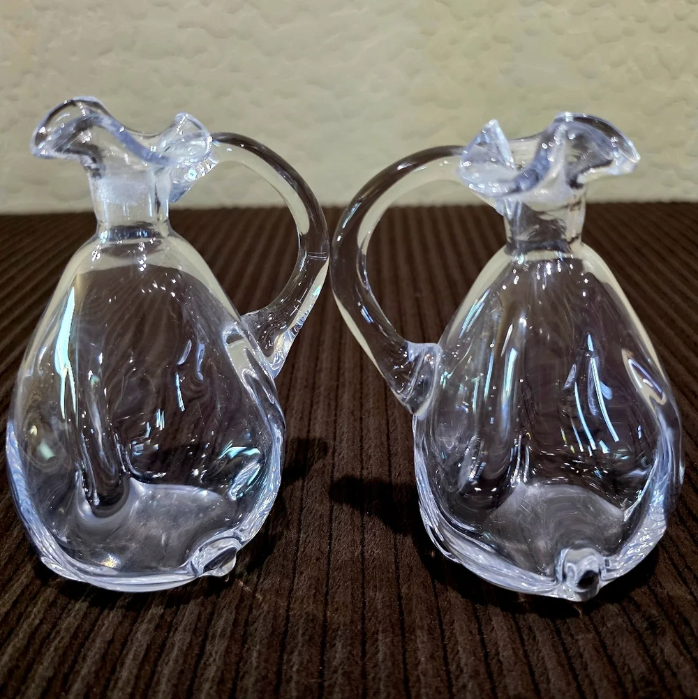 Vintage Crystal Cruet Set vintage mid